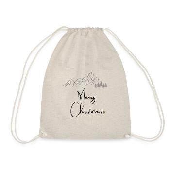 Merry Christmas - Turnbeutel - Natur - Vorne