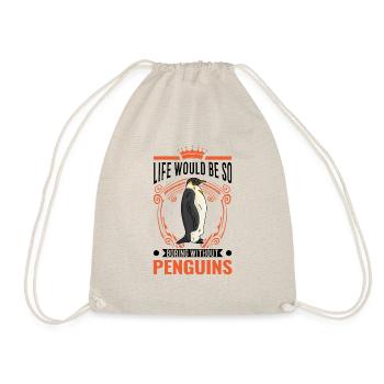 Pinguin Geschenk Penguin - Turnbeutel - Natur - Vorne