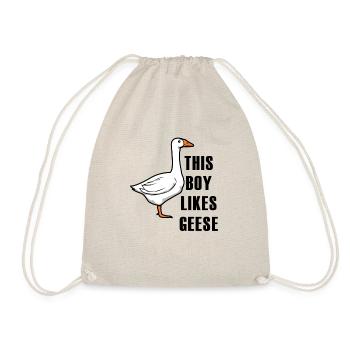 Un garçon aime les oies, la faune, la nature, - Sac de sport léger - nature - Devant