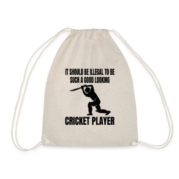 Cricket Saying Cricket Fan Team Cricket Gift - Drawstring Bag - nature - Front