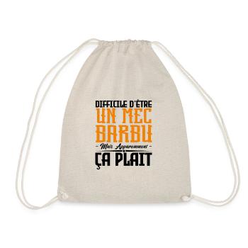 mec barbu, citations barbe, cadeau mec - Sac de sport léger - nature - Devant