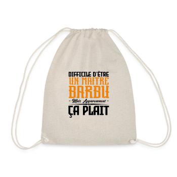 maitre barbu, citations barbe, cadeau maitre - Sac de sport léger - nature - Devant