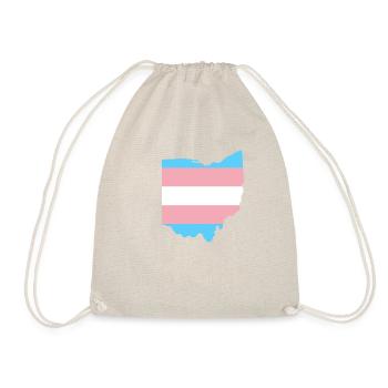 Trans Flag Ohio LGBT Pride Support - Drawstring Bag - nature - Front