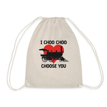 Steam Train Driver Trainspotting - Drawstring Bag - nature - Front
