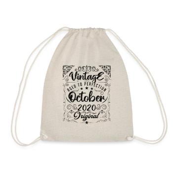 Vintage BORN IN OCTOBER 2020 - anniversary gift. - Sac de sport léger - nature - Devant