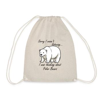 Nachdenken über Eisbären Wilderness Cute Bears - Turnbeutel - Natur - Vorne