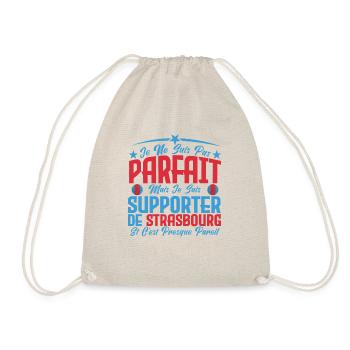 je ne suis pas parfait, supporteur de Strasbourg. - Sac de sport léger - nature - Devant