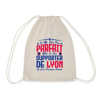 je ne suis pas parfait, supporteur de Lyon. - Sac de sport léger - nature - Devant