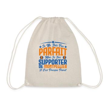 je ne suis pas parfait, supporteur de Montpellier. - Sac de sport léger - nature - Devant