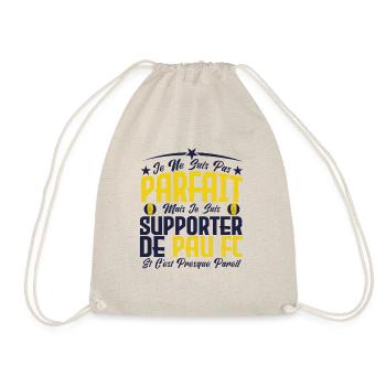 je ne suis pas parfait, supporteur de Pau Fc . - Sac de sport léger - nature - Devant