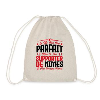 je ne suis pas parfait, supporteur de Nîmes . - Sac de sport léger - nature - Devant