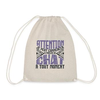 Avertissement, chat à tout moment. - Sac de sport léger - nature - Devant