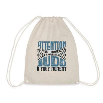 Avertissement, Judo à tout moment. - Sac de sport léger - nature - Devant