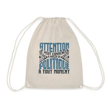 Avertissement, Politique à tout moment. - Sac de sport léger - nature - Devant