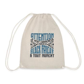 Avertissement, black-friday à tout moment. - Sac de sport léger - nature - Devant