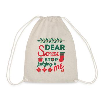 Citations de Noël mignonnes - Cher Père Noël Dont Judging Me - Sac de sport léger - nature - Devant