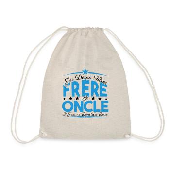 J'ai deux titres frère et Oncle. Cadeau frère. - Sac de sport léger - nature - Devant