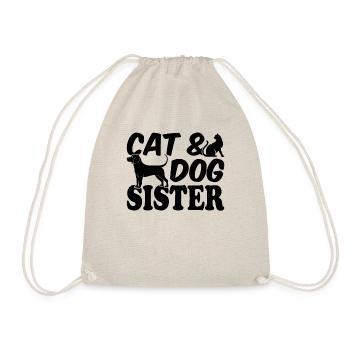 Cat & Dog Sister - Cat Sister Dog Sister Dog Lover - Sac de sport léger - nature - Devant