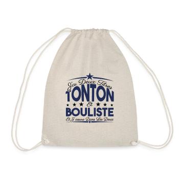 J'ai deux titres tonton et Bouliste Cadeau Tonton. - Sac de sport léger - nature - Devant