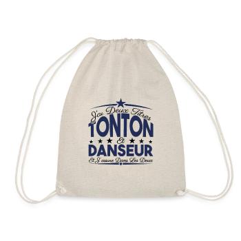 J'ai deux titres tonton et Danseur. Cadeau tonton. - Sac de sport léger - nature - Devant