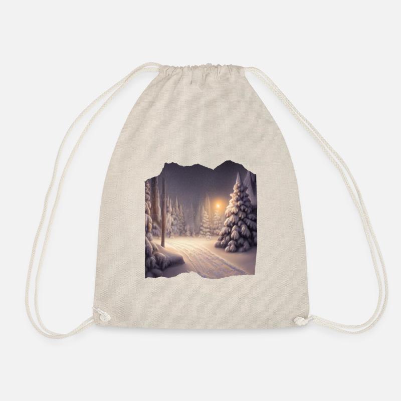 Christmas motif - Drawstring Bag - nature