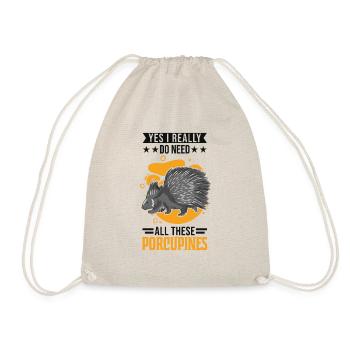 Cadeau de porc-épic Porcupine - Sac de sport léger - nature - Devant