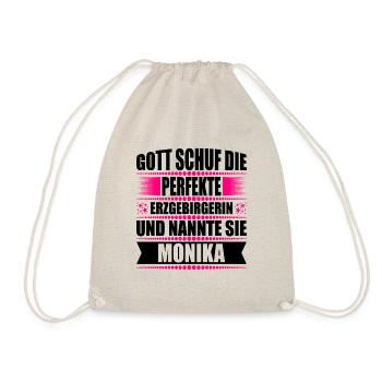 Erzgebirge Frau Namen Sachsen Monika - Turnbeutel - Natur - Vorne