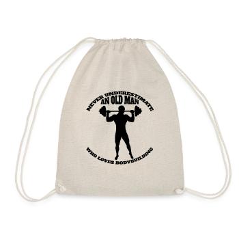 Fitness Athlete Strength Training Muscle Bodybuilder - Drawstring Bag - nature - Front