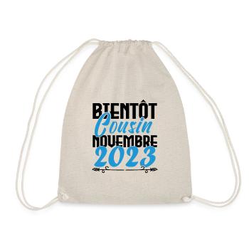 Annonce grossesse. bientôt Cousin Novembre 2023. - Sac de sport léger - nature - Devant