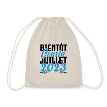 Annonce grossesse bientôt Cousin Juillet 2023. - Sac de sport léger - nature - Devant
