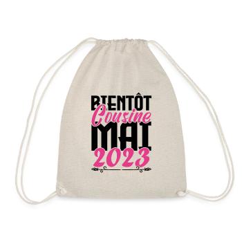 Annonce grossesse. bientôt Cousine Mai 2023. - Sac de sport léger - nature - Devant