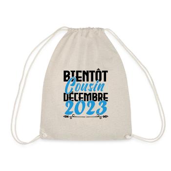 Annonce grossesse. bientôt Cousin Décembre 2023. - Sac de sport léger - nature - Devant