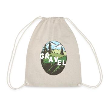 Gravel Natur vintage outdoor Wald Wiese Geschenk - Turnbeutel - Natur - Vorne