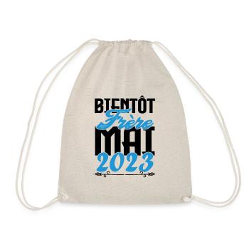 Cadeau Annonce grossesse. bientôt Frère Mai 2023. - Sac de sport léger - nature - Devant