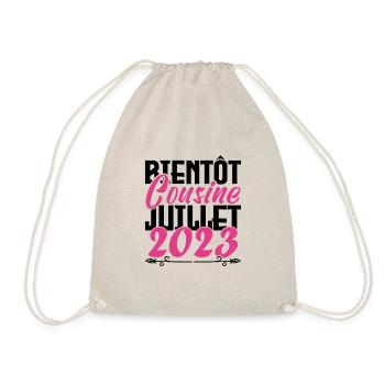 Annonce grossesse. bientôt Cousine Juillet 2023. - Sac de sport léger - nature - Devant