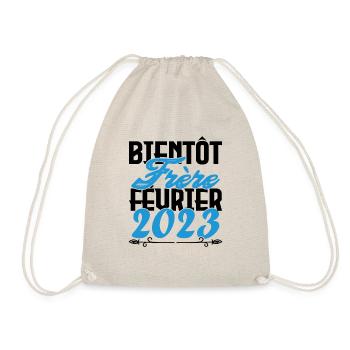 Annonce grossesse. bientôt Frère Février 2023. - Sac de sport léger - nature - Devant