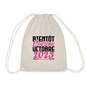 Annonce grossesse. bientôt Cousine Octobre 2023. - Sac de sport léger - nature - Devant