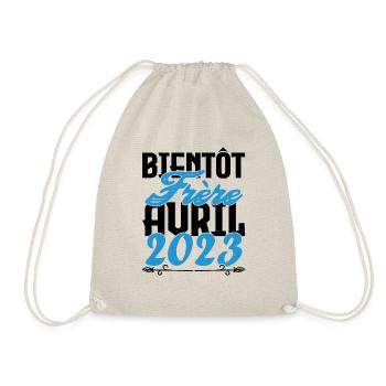 Cadeau Annonce grossesse bientôt Frère Avril 2023. - Sac de sport léger - nature - Devant