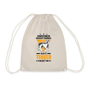 Irish Tinker Pferd Einhorn Tinkerpferd - Turnbeutel - Natur - Vorne