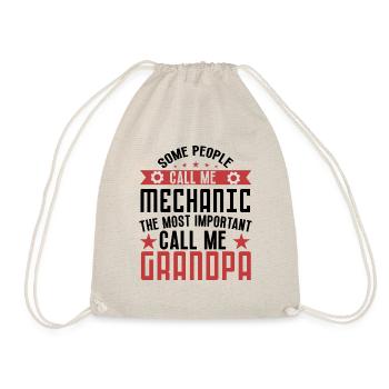 Some people call me mechanic grandpa car mechanic - Sac de sport léger - nature - Devant