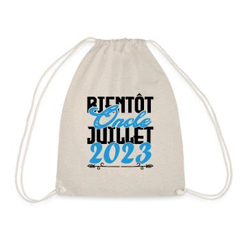 Annonce grossesse. bientôt Oncle Juillet 2023. - Sac de sport léger - nature - Devant