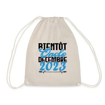 Annonce grossesse. bientôt Oncle Décembre 2023. - Sac de sport léger - nature - Devant