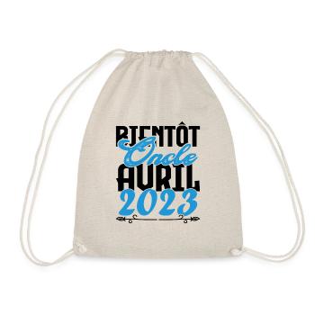 Annonce grossesse. bientôt Oncle Avril 2023. - Sac de sport léger - nature - Devant