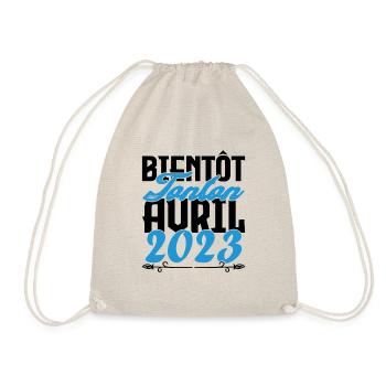 Cadeau Annonce grossesse bientôt Tonton Avril 2023 - Sac de sport léger - nature - Devant