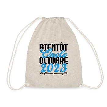 Annonce grossesse. bientôt Oncle Octobre 2023. - Sac de sport léger - nature - Devant