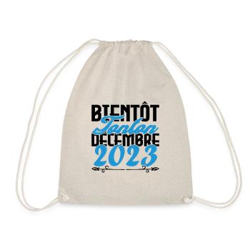 Annonce grossesse. bientôt Tonton Décembre 2023. - Sac de sport léger - nature - Devant