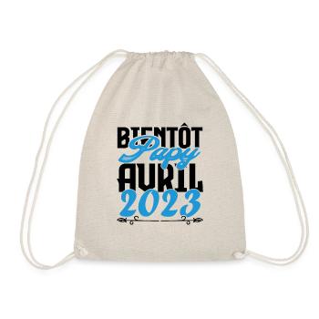 Cadeau Annonce grossesse. bientôt Papy Avril 2023. - Sac de sport léger - nature - Devant