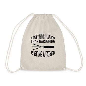 Gärtner Vater Geschenk Hobbygärtner Dad Garten - Turnbeutel - Natur - Vorne