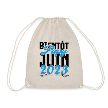 Cadeau Annonce grossesse bientôt Papy Juin 2023. - Sac de sport léger - nature - Devant