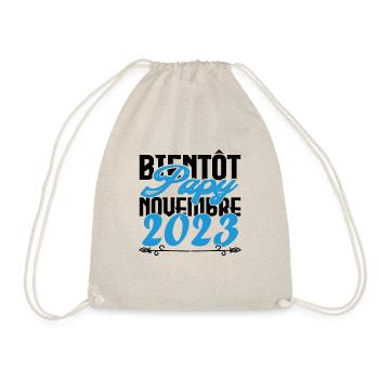 Annonce grossesse bientôt Papy Novembre 2023. Papy - Sac de sport léger - nature - Devant